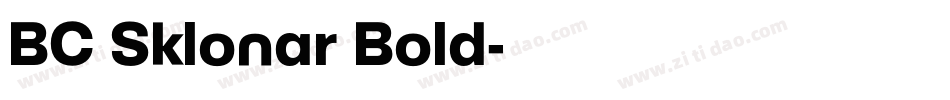 BC Sklonar Bold字体转换
